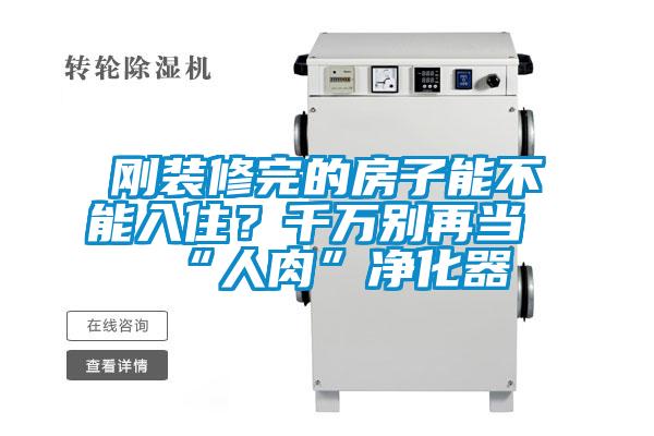 剛裝修完的房子能不能入住？千萬別再當“人肉”凈化器