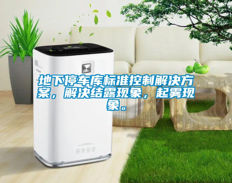 地下停車庫標準控制解決方案，解決結露現象，起霧現象。