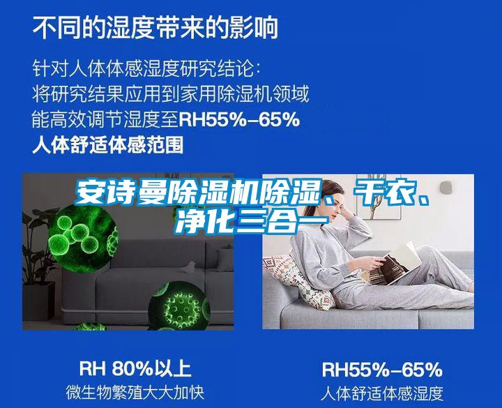 安詩曼除濕機除濕、干衣、凈化三合一