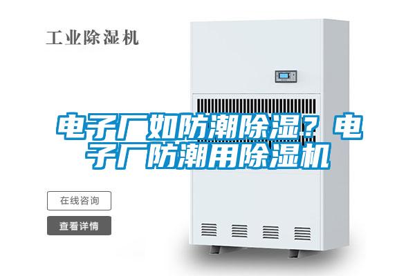 電子廠如防潮除濕？電子廠防潮用除濕機
