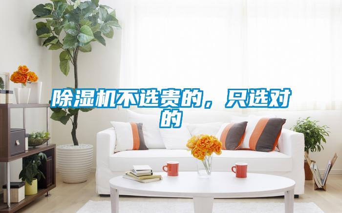 除濕機不選貴的，只選對的