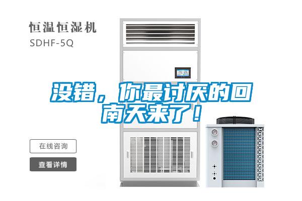 沒錯，你最討厭的回南天來了！