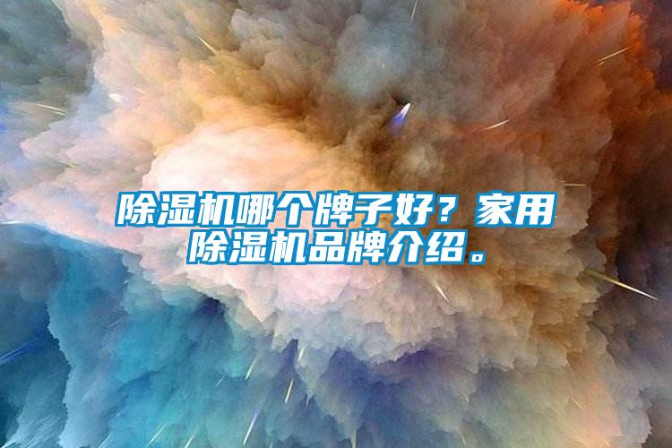 除濕機哪個牌子好？家用除濕機品牌介紹。