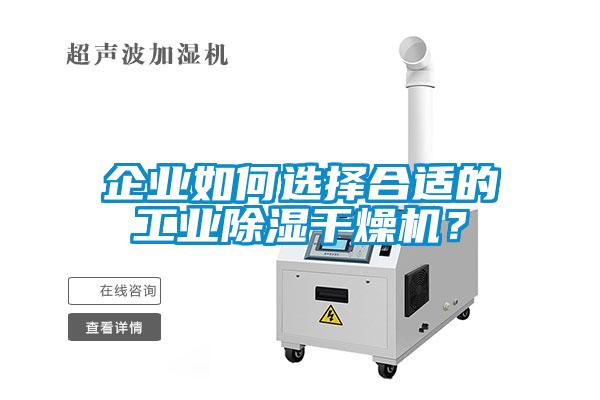 企業如何選擇合適的工業除濕干燥機？