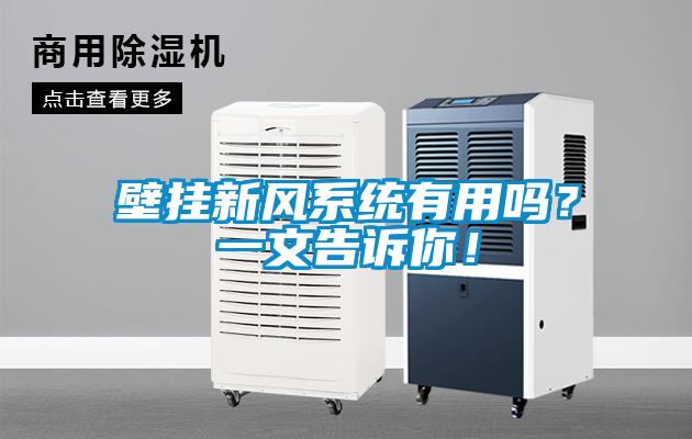 壁掛新風系統有用嗎？一文告訴你！