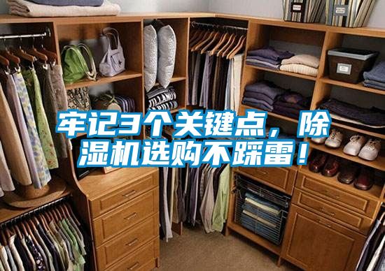 牢記3個關鍵點，除濕機選購不踩雷！