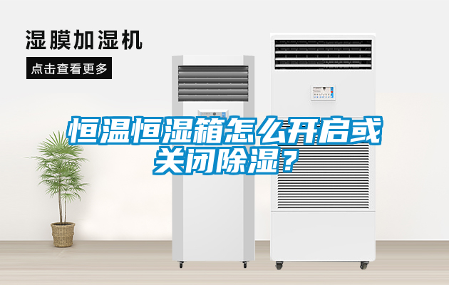 恒溫恒濕箱怎么開啟或關閉除濕？