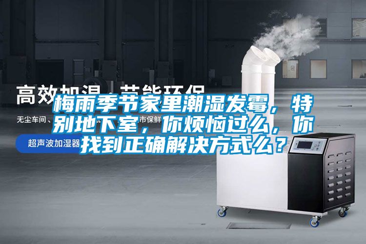 梅雨季節家里潮濕發霉，特別地下室，你煩惱過么，你找到正確解決方式么？