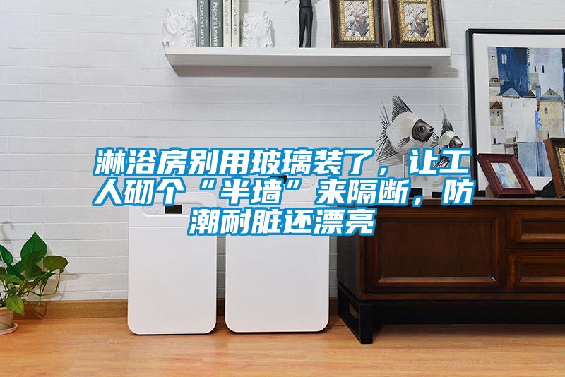 淋浴房別用玻璃裝了，讓工人砌個“半墻”來隔斷，防潮耐臟還漂亮