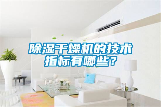 除濕干燥機的技術指標有哪些？