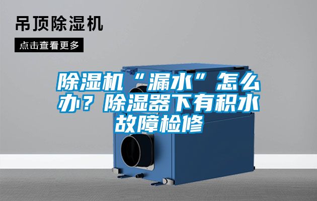 除濕機“漏水”怎么辦？除濕器下有積水故障檢修