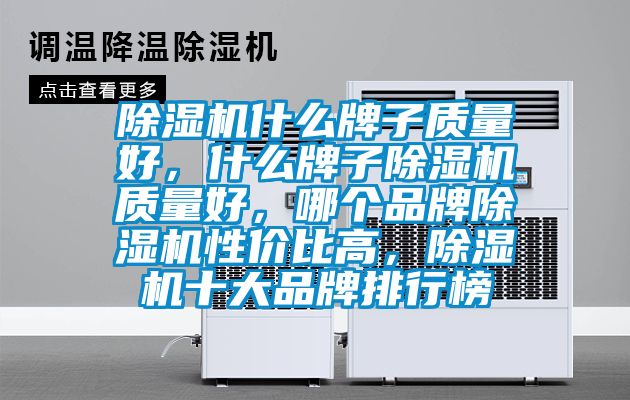 除濕機什么牌子質量好，什么牌子除濕機質量好，哪個品牌除濕機性價比高，除濕機十大品牌排行榜