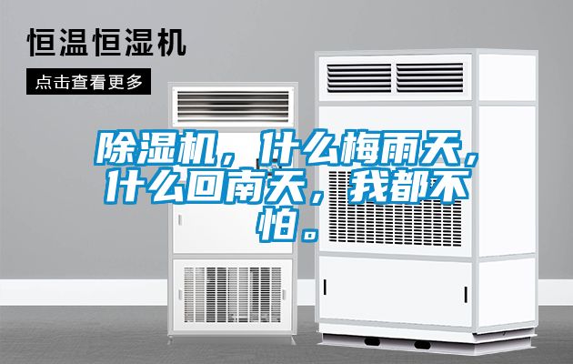 除濕機，什么梅雨天，什么回南天，我都不怕。