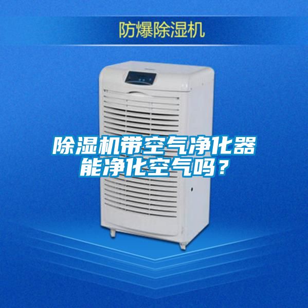 除濕機帶空氣凈化器能凈化空氣嗎？
