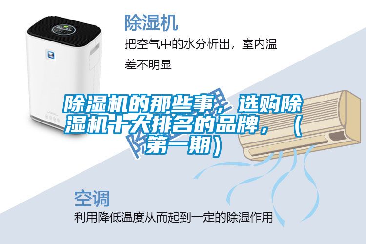 除濕機的那些事，選購除濕機十大排名的品牌，（第一期）